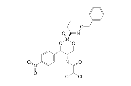 N-[(2R,4R,5R)-2-(1-BENZYLOXYIMINOPROPYL)-4-(4-NITROPHENYL)-2-OXO-[1,3,2]-DIOXAPHOSPHINAN-5-YL]-2,2'-DICHLOROACETAMIDE