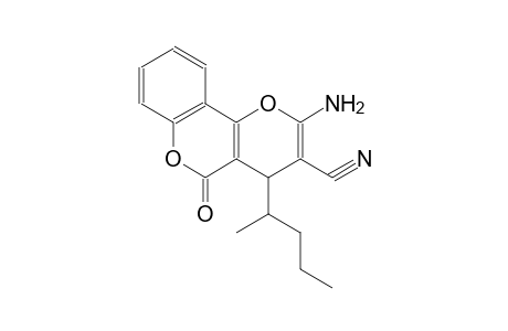 4H,5H-pyrano[3,2-c][1]benzopyran-3-carbonitrile, 2-amino-4-(1-methylbutyl)-5-oxo-