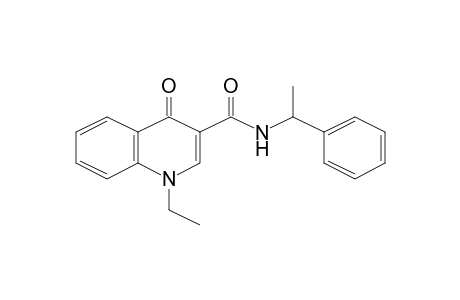 1-Ethyl-4-oxo-1,4-dihydroquinoline-3-carboxamide, N-(1-phenylethyl)-