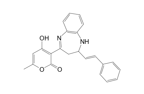 (E)-4-HYDROXY-6-METHYL-3-(2-STYRYL-2,3-DIHYDRO-1H-1,5-BENZODIAZEPIN-4-YL)-2H-PYRAN-2-ONE