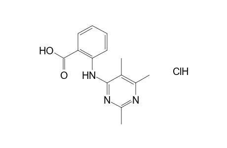 N-(2,5,6-trimethyl-4-pyrimidinyl)anthranilic acid, monohydrochloride
