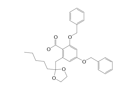 Benzoic acid, 2-[(2-pentyl-1,3-dioxolan-2-yl)methyl]-4,6-bis(phenylmethoxy)-