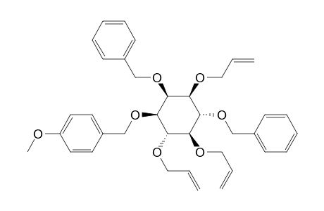 (+)-3,5,6-Tri-O-allyl-2,4-di-O-benzyl-1-O-(p-methoxybenzyl)-myo-inositol