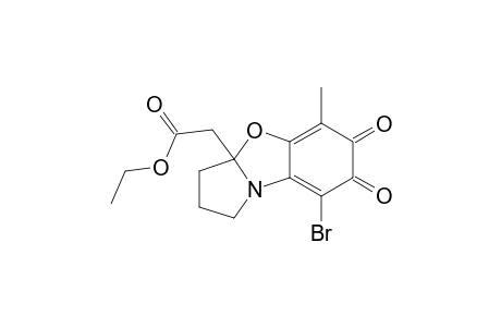 Pyrrolo[2,1-b]benzoxazole-3a(1H)-acetic acid, 8-bromo-2,3,6,7-tetrahydro-5-methyl-6,7-dioxo-, ethyl ester