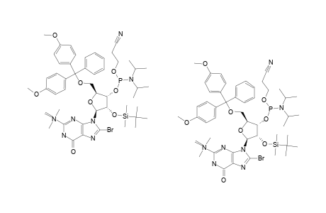 3'-O-PHOSPHORAMIDITE-5'-O-DIMETHOXYTRITYL-2'-O-TERT.-BUTYLDIMETHYLSILYL-2N-[(DIMETHYLAMINO)-METHYLENE]-8-BROMOGUANOSINE