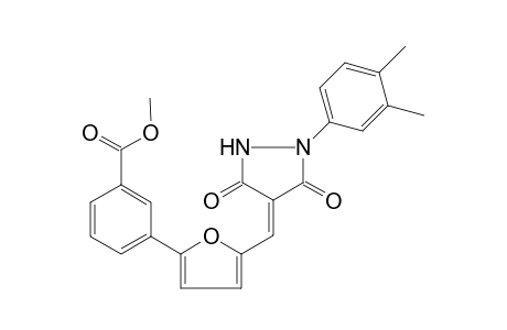3-[5-[(E)-[1-(3,4-dimethylphenyl)-3,5-diketo-pyrazolidin-4-ylidene]methyl]-2-furyl]benzoic acid methyl ester