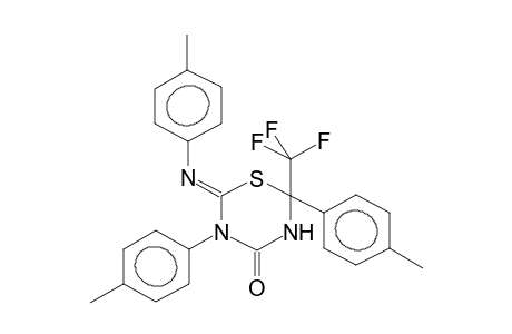 2-TRIFLUOROMETHYL-2,5-BIS(PARA-TOLYL)-6-PARA-TOLYLIMINO-2H-3,4-DIHYDRO-1,3,5-THIADIAZIN-4-ONE