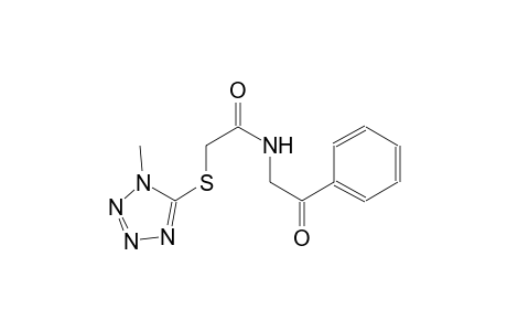 2-[(1-methyl-1H-tetraazol-5-yl)sulfanyl]-N-(2-oxo-2-phenylethyl)acetamide