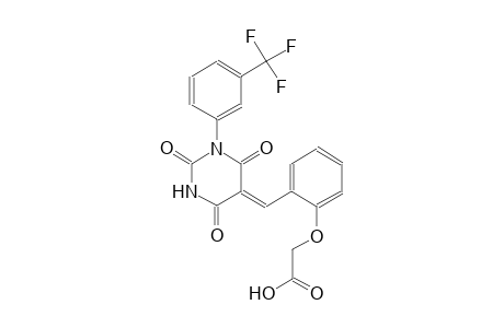 {2-[(Z)-(2,4,6-trioxo-1-[3-(trifluoromethyl)phenyl]tetrahydro-5(2H)-pyrimidinylidene)methyl]phenoxy}acetic acid