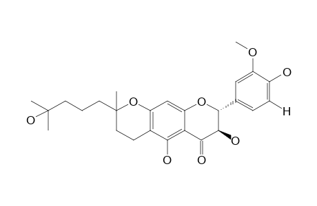 (7R,8R)-5,7-dihydroxy-8-(4-hydroxy-3-methoxyphenyl)-2-(4-hydroxy-4-methylpentyl)-2-methyl-3,4,7,8-tetrahydro-2H,6H-pyrano[3,2-g]chromen-6-one