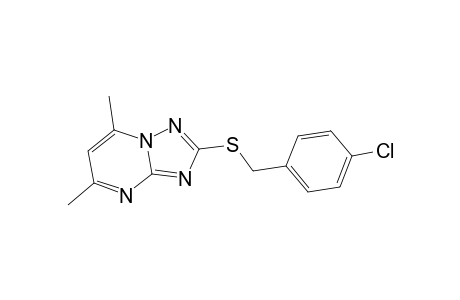 2-[(p-chlorobenzyl)thio]-5,7-dimethyl-s-triazolo[1,5-a]pyrimidine