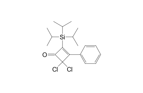 4,4-Dichloro-2-(triisopropylsilyl)-3-phenylcyclo-but-2-enone