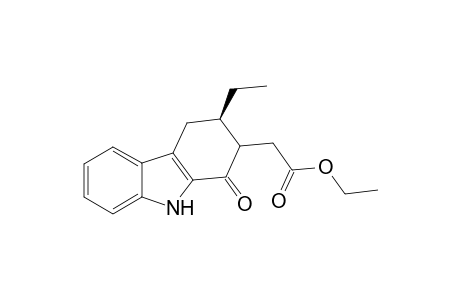 Ethyl (3'.beta.-ethyl-1'-oxo-2',3',4',9'-tetrahydro-1H-carbazol-2'-yl)-2-acetate