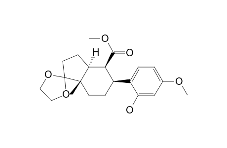 Spiro[1,3-dioxolane-2,1'-[1H]indene]-4'-carboxylic acid, octahydro-5'-(2-hydroxy-4-methoxyphenyl)-7'a-methyl-, methyl ester, (3'a.alpha.,4'.beta.,5'.beta.,7'a.beta.)-(.+-.)-