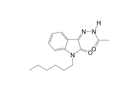 N'-[(3Z)-1-hexyl-2-oxo-1,2-dihydro-3H-indol-3-ylidene]acetohydrazide