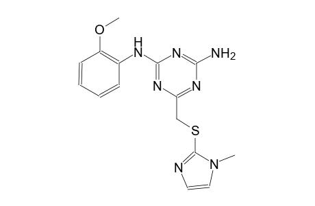 N~2~-(2-methoxyphenyl)-6-{[(1-methyl-1H-imidazol-2-yl)sulfanyl]methyl}-1,3,5-triazine-2,4-diamine