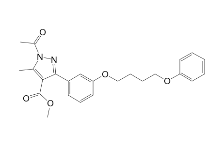 1H-Pyrazole-4-carboxylic acid, 1-acetyl-5-methyl-3-[3-(4-phenoxybutoxy)phenyl]-, methyl ester