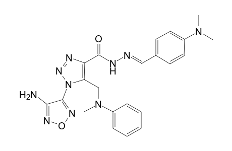 1-(4-amino-1,2,5-oxadiazol-3-yl)-N'-{(E)-[4-(dimethylamino)phenyl]methylidene}-5-[(methylanilino)methyl]-1H-1,2,3-triazole-4-carbohydrazide