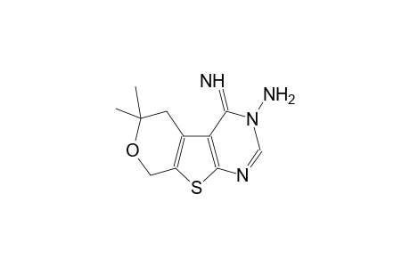 4-imino-6,6-dimethyl-5,8-dihydro-4H-pyrano[4',3':4,5]thieno[2,3-d]pyrimidin-3(6H)-amine