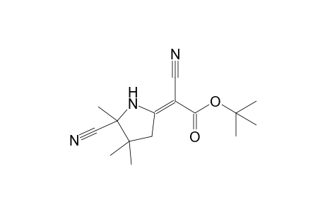 Cyano(5-cyano-4,4,5-trimethyl-pyrrolidin-2-ylidene)-acetic acid, t-butyl ester
