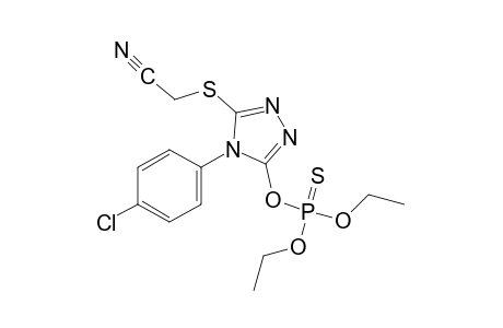 {[4-(p-chlorophenyl)-5-hydroxy-4H-1,2,4-triazol-3-yl]thio}acetonitrile, O-ester with O,O-diethyl phosphorothioate