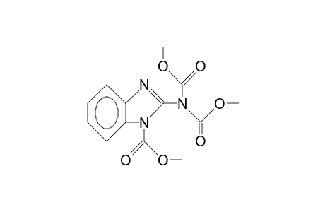 2-(dicarboxyamino)-1-benzimidazolecarboxylic acid, trimethyl ester