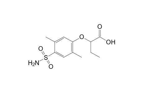 2-[(4-sulfamoyl-2,5-xylyl)oxy]butyric acid