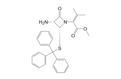 cis-3-amino-alpha-isopropylidene-2-oxo-4-(tritylthio)-1-azetidineacetic acid, methyl ester