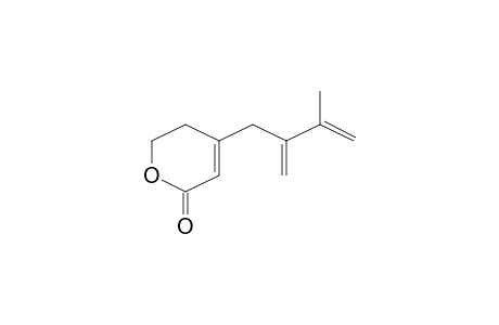 2H-Pyran-2-one, 5,6-dihydro-4-(2-methyl-3-methylene-1-buten-4-yl)-