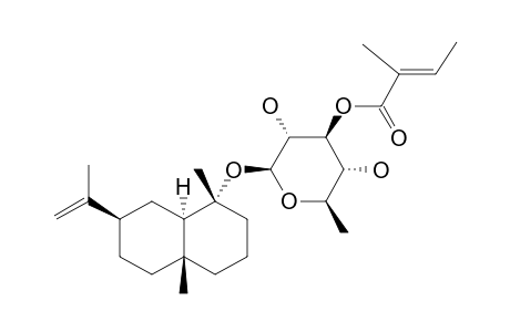 EUDESM-11-EN-4-ALPHA-O-BETA-D-3-TYGLOYLOXY-6-DEOXYGLUCOPYRANOSIDE