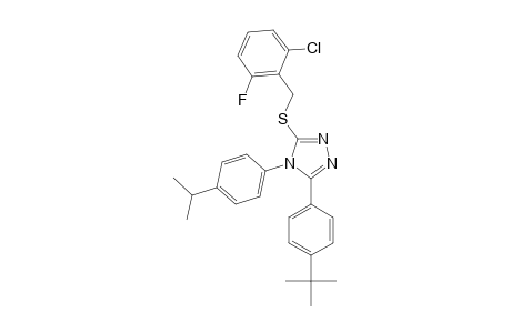 3-(p-tert-butylphenyl)-5-[(2-chloro-6-fluorobenzyl)thio]-4-(p-cumenyl)-4H-1,2,4-triazole