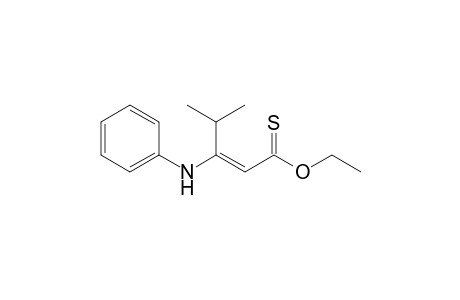 o-Ethyl 3-(phenylamino)-4-methylpent-2-enethioate