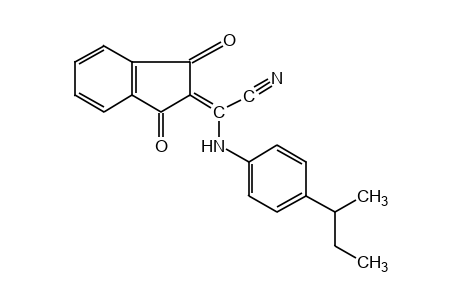 1,3-dioxo-alpha-(p-sec-butylanilino)-delta square, alpha-indanacetonitrile
