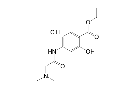 4-[2-(DIMETHYLAMINO)ACETAMIDO]SALICYLIC ACID, ETHYL ESTER, HYDROCHLORIDE