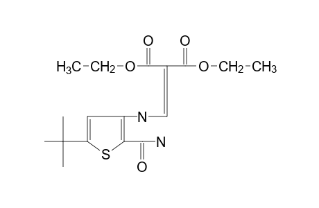 {[(5-tert-butyl-2-carbamoyl-3-thienyl)amino]methylene}malonic acid, diethyl ester