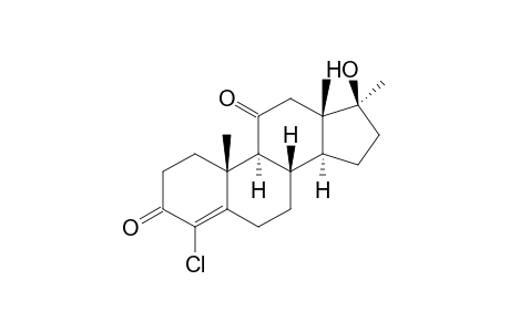 4-Chloro-17.beta.-hydroxy-17-methylandrost-4-ene-3,11-dione