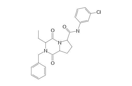 2-benzyl-3'-chloro-1,4-dioxo-3-ethyloctahydropyrrolo[1,2-a]pyrazin-6-carboxy-6-carboxanilide