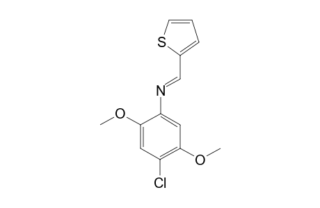 4-chloro-2,5-dimethoxy-N-(2-thenylidene)aniline