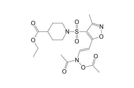 4-piperidinecarboxylic acid, 1-[[5-[(E)-2-[acetyl(acetyloxy)amino]ethenyl]-3-methyl-4-isoxazolyl]sulfonyl]-, ethyl ester