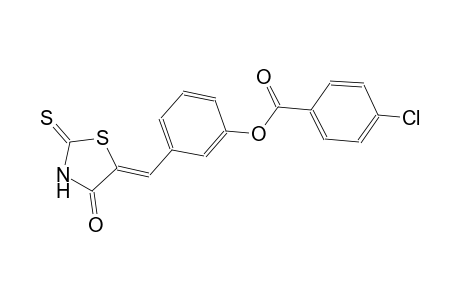 3-[(Z)-(4-oxo-2-thioxo-1,3-thiazolidin-5-ylidene)methyl]phenyl 4-chlorobenzoate