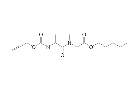 Alanylalanine, N,N'-dimethyl-N'-allyloxycarbonyl-, pentyl ester