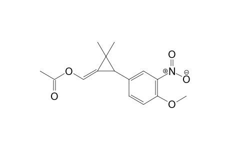 {(1Z)-3-(4-methoxy-3-nitrophenyl)-2,2-dimethylcyclopropylidene]methyl acetate