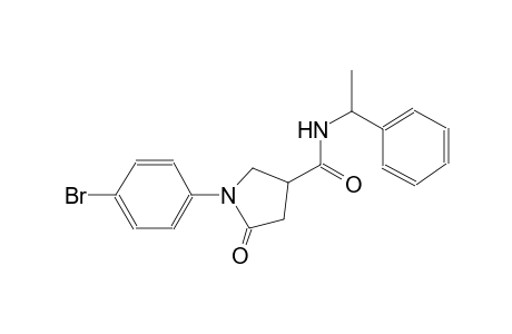 1-(4-bromophenyl)-5-oxo-N-(1-phenylethyl)-3-pyrrolidinecarboxamide