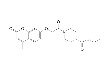 1-piperazinecarboxylic acid, 4-[[(4-methyl-2-oxo-2H-1-benzopyran-7-yl)oxy]acetyl]-, ethyl ester