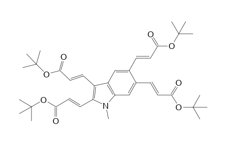 (2E,2'E,2''E,2''''E)-Tetra-tert-butyl 3,3',3'',3''''-(1-methyl-1H-indole-2,3,5,6-tetrayl) tetraacrylate