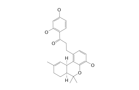 1-(2,4-DIHYDROXYPHENYL)-3-[4-HYDROXY-6,6,9-TRIMETHYL-6A,7,8,10A-TETRAHYDRO-6H-DIBENZO-[B,D]-PYRAN-5-YL]-1-PROPANONE