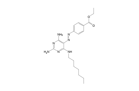 p-{[2,4-diamino-6-(heptylamino-5-pyrimidinyl]azo}benzoic acid, ethyl ester