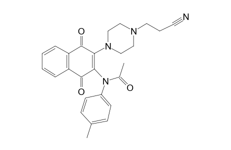 2-(N-Acetyltolylamino)-3-(4-.beta.-cyanoethylpiperazino)-1,4-naphthoquinone