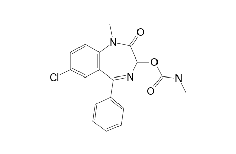 Carbamic acid, methyl-, 7-chloro-2,3-dihydro-1-methyl-2-oxo-5-phenyl-1H-benzo[E]1,4-diazepine