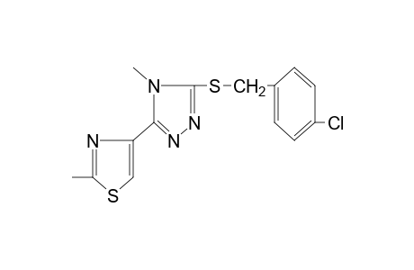 3-[(p-chlorobenzyl)thio]-4-methyl-5-(2-methyl-4-thiazolyl)-4H-1,2,4-triazole